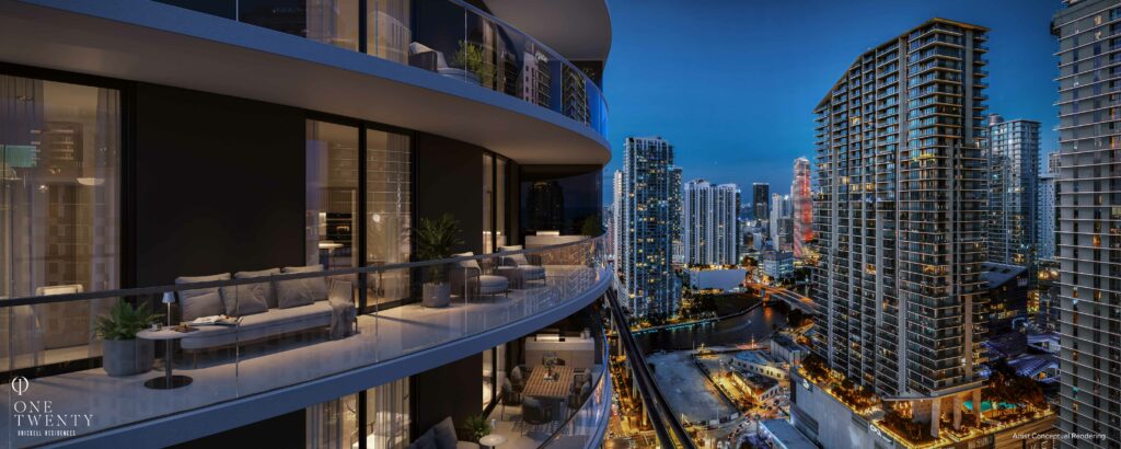 One Twenty Brickell Residences Balcony